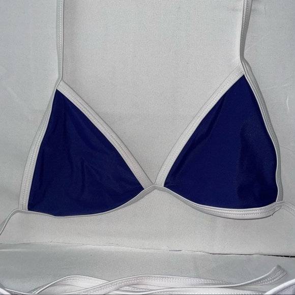 Zaful Bikini Set Triangle Top Strappy Halter Tie Back Cheeky Bottoms Compression - Picture 4 of 6